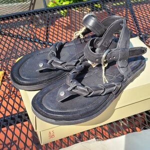 A.S. 98 Tarron black leather sandals